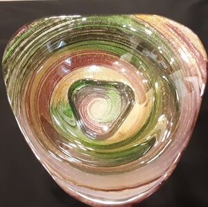 Elegant Swirl Glass Art Piece